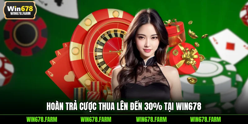 Hoàn trả cược thua lên đến 30% tại WIN678